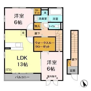 サニーパティオ A【2階】の間取り