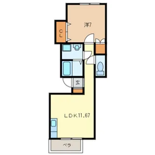 ラ・ヴィーニュ エクセレント【2階】の間取り