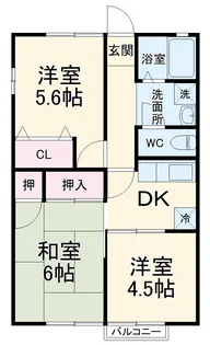 ビブレ戸ケ崎【2階】の間取り