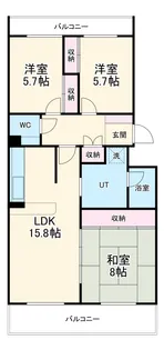 コレクション星が丘【205号室】の間取り