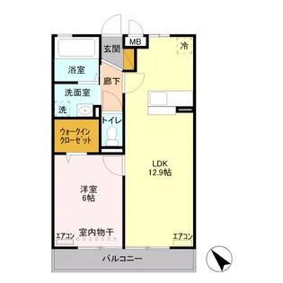 スカイコート【2階】の間取り