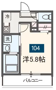 MELDIA稲城Ⅱ【1階】の間取り