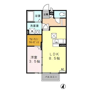 セジュール大和【1階】の間取り