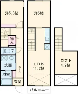 漆喰の家 高砂【1階】の間取り