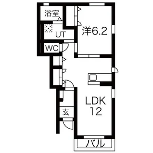 ソレアードK【1階】の間取り