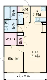 レジデンス二の宮【1階】の間取り