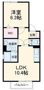 サンパティーク【105号室】の間取り