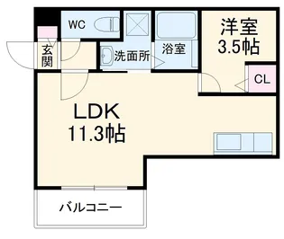 LECOCON大垣【202号室】の間取り