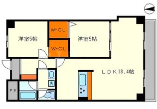ハイツオークラⅡ【1階】の間取り