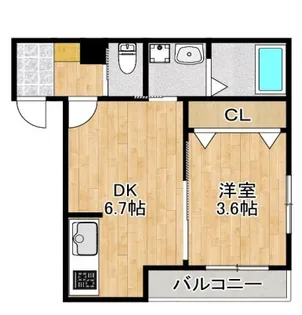 オコナ本中山【1階】の間取り