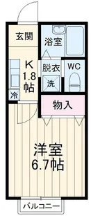 エグゼシャトー【1階】の間取り