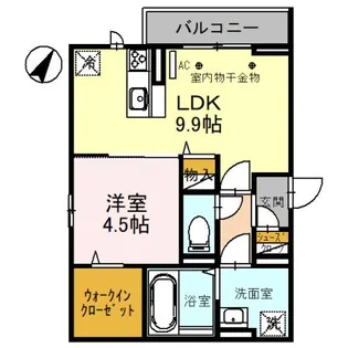 ミレニアセジュール熊谷【3階】の間取り