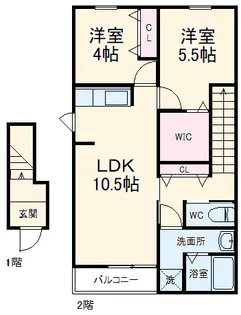 リーブルファイン大治田【2階】の間取り
