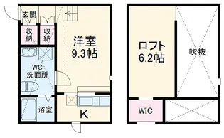 プリマ サラ カリーノ弐番館【203号室】の間取り