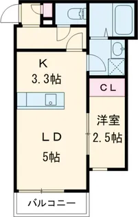 エルモス姪浜II【3階】の間取り
