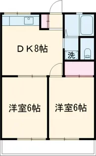 カギ中ハイツA【101号室】の間取り