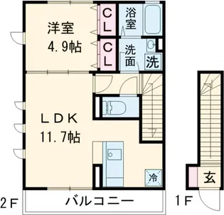アビテ西新小岩Ⅱ【2階】の間取り