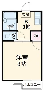 エレガンス稲荷【102号室】の間取り
