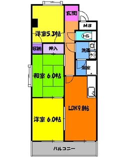 第2みゆきビル【302号室】の間取り