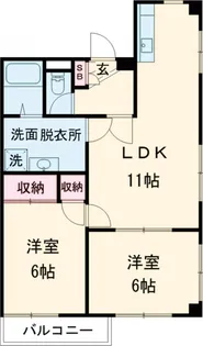 第2アーク山﨑【3階】の間取り