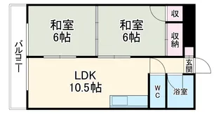 シャトー松葉【2階】の間取り