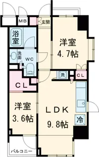プライムアーバン池袋【11階】の間取り
