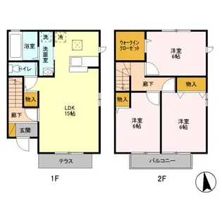 アクアパーム B【102号室】の間取り