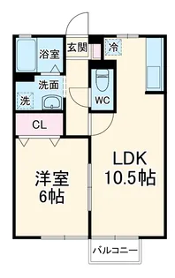 クレール伊勢【2階】の間取り