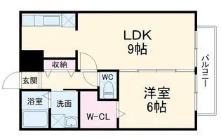 セゾンCOCON【201号室】の間取り