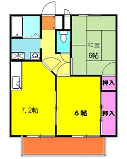 メゾンまき【201号室】の間取り