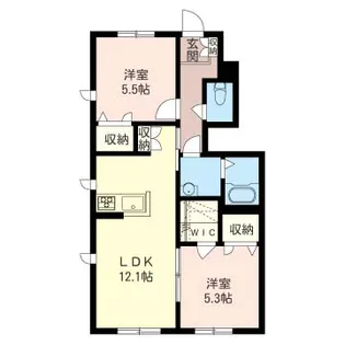 ヴィラ・ローズⅠ【1階】の間取り