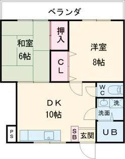ライフメイト高徳 3番館【103号室】の間取り