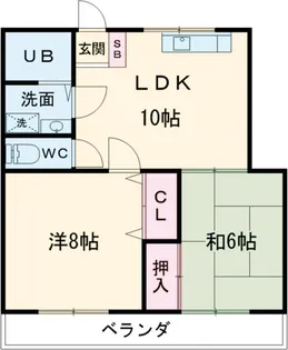 ライフメイト高徳 1番館【202号室】の間取り