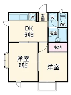 シェベール市川【2階】の間取り