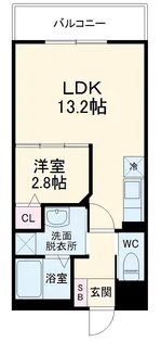 ドゥナーレ名駅西【3階】の間取り