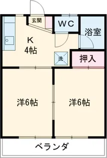 末広コーポ【206号室】の間取り