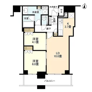 ブランズタワー梅田North【4307号室】の間取り