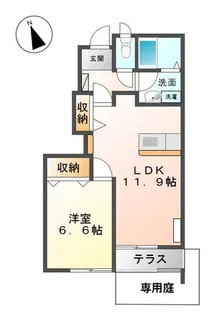 リトルメリー【101号室】の間取り