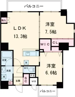 ノア吉塚【10階】の間取り