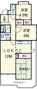 ヴェルビュー一社【5階】の間取り