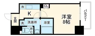 アクティ北浜【4階】の間取り