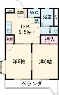 ビューハイツ司【3階】の間取り