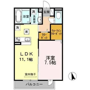 セントラルコート昭島【1階】の間取り