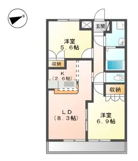 オパール・サン・セリテ【2階】の間取り