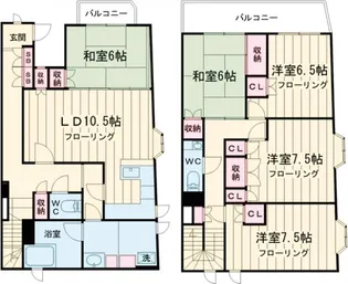 コーディアル久我山【105号室】の間取り