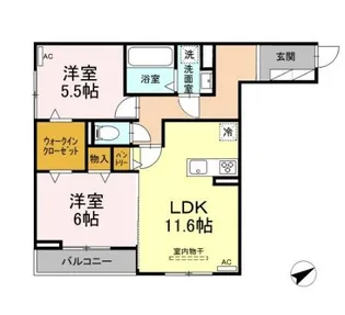 LA FELICE【205号室】の間取り