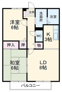 ライフ21フジミ【202号室】の間取り
