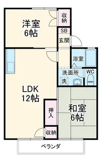 セジュール星ヶ丘【202号室】の間取り