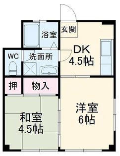 山茂登マンション【3-A号室】の間取り