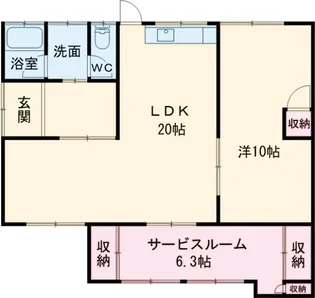 base新野【1号室】の間取り